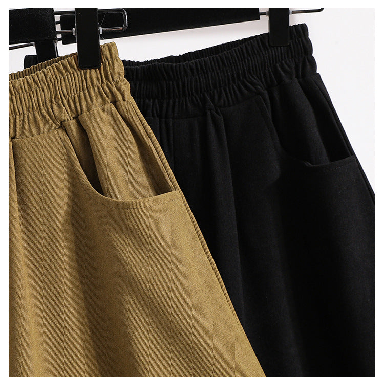 Plus Sizes Fall Wide Legs Pants for Women