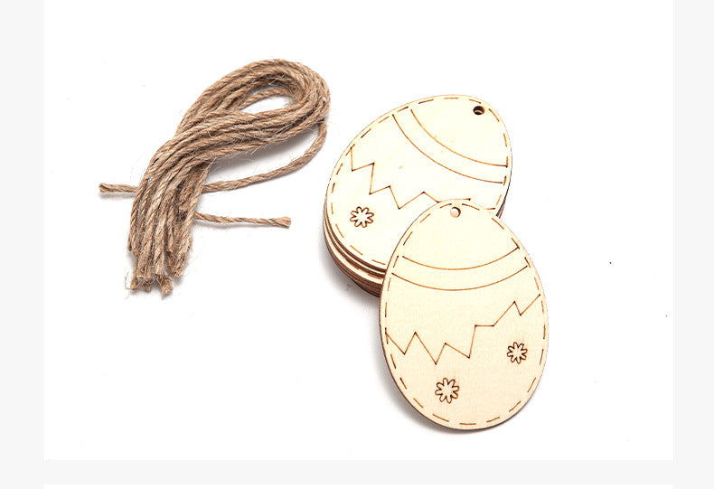 Happy Easter Day Wooden DIY Pendant for Decoration