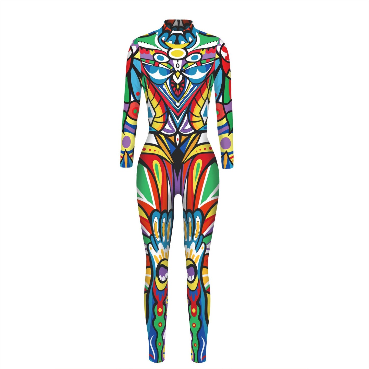 Happy Halloween Print Long Sleeves Jumpsuits Cosplay Costume