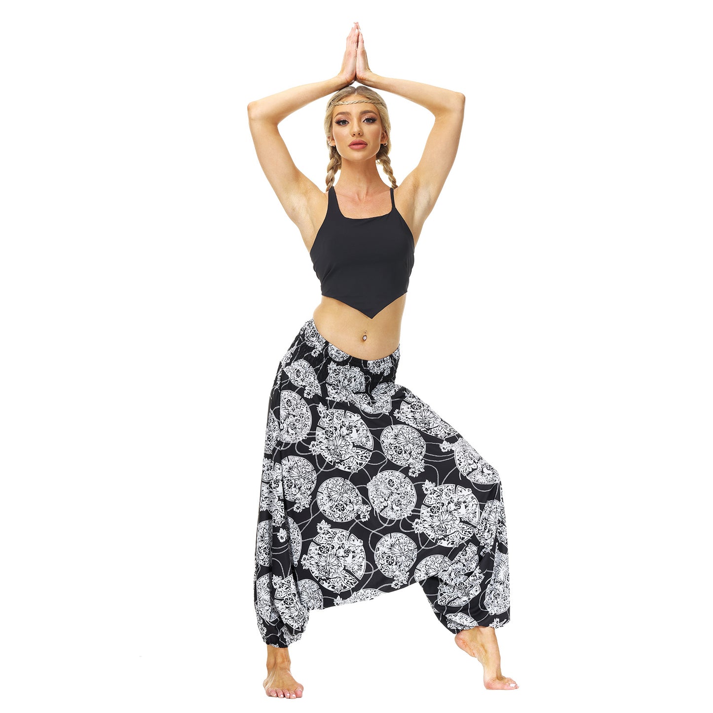 Bohemian Floral Print Casual Yoga Dancing Pants