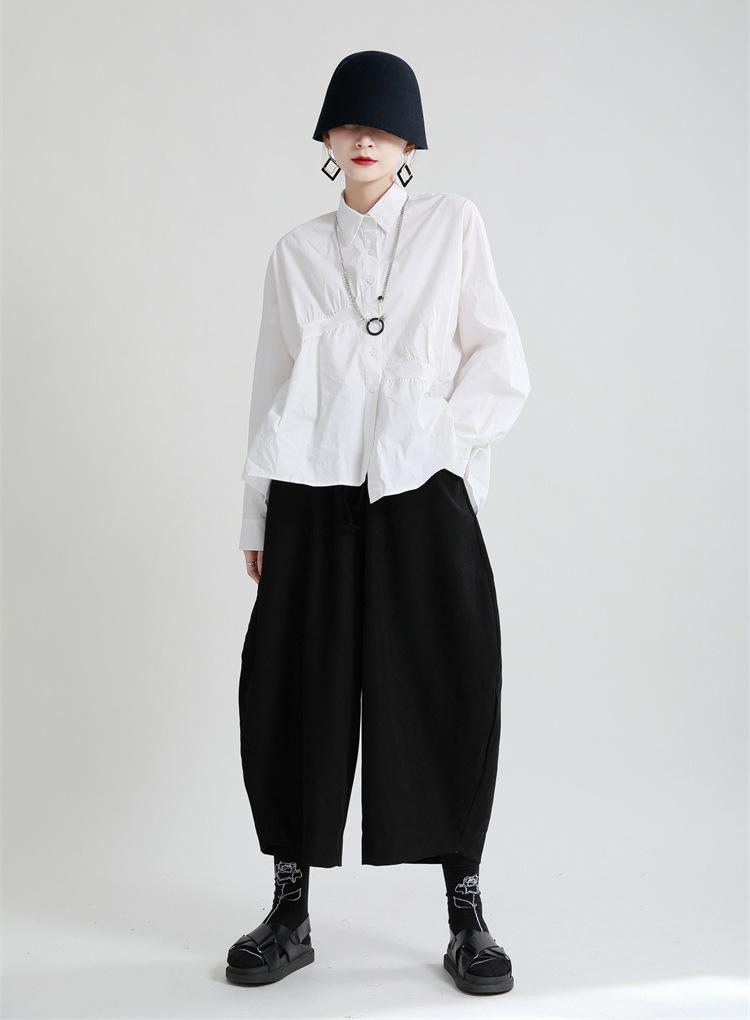 Vintage Irregular Long Sleeves Fall Shirts