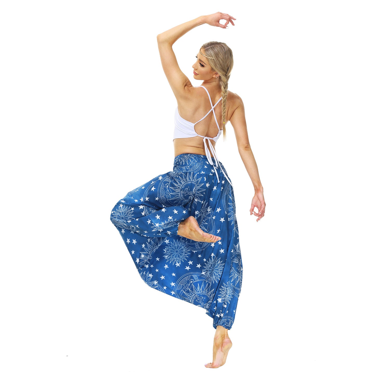 Bohemian Floral Print Casual Yoga Dancing Pants