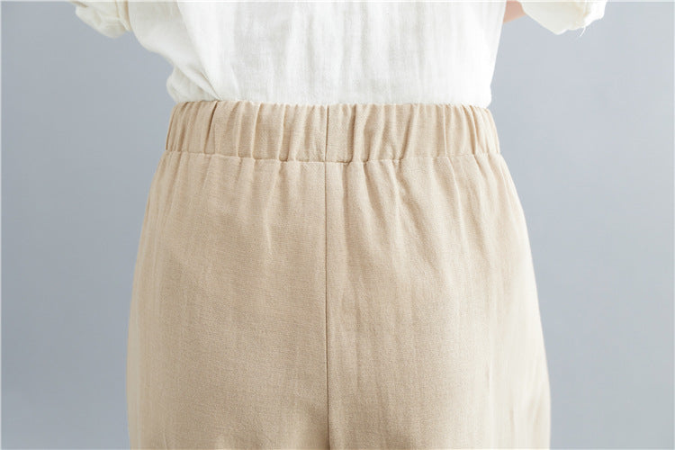 Casual Linen Loose Plus Sizes Women Pants
