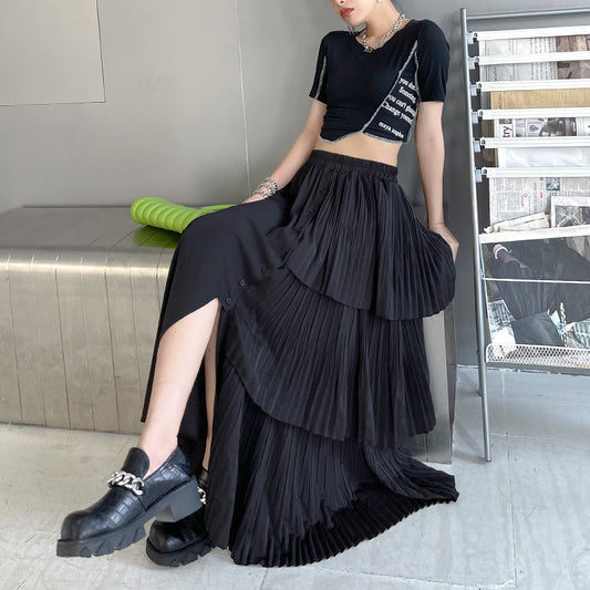 Summer Black High Waist Women Skirts