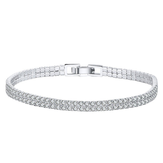 Sterling Sliver Zircon Tennis Designed Bracelets