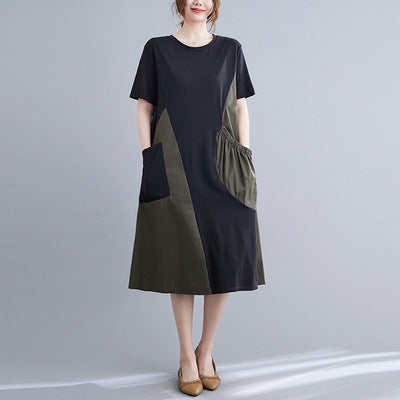 Vintage Short Sleeves Women Midi Dresses