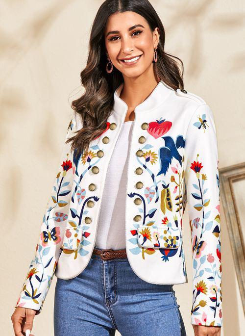 Classy Fashion Floral Print Carfigan Top Coats-STYLEGOING