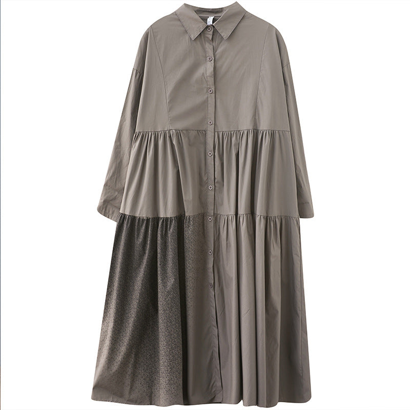 Casual Plus Sizes Long Sleeves Cozy Shirt Dresses