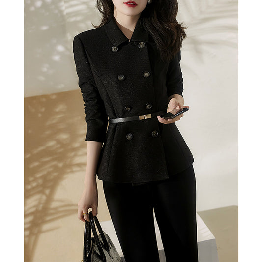 Elegant Designed Black Blazer Coats for Women