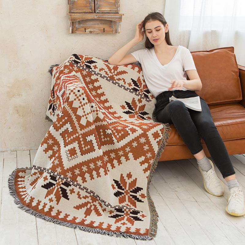 Geometry Pattern Double Side Sofa Blanket-8-90*90cm-Free Shipping at meselling99