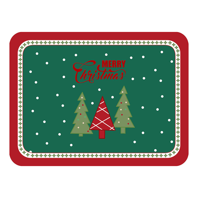 Merry Christmas Pu Leather Heat Insulation Table Mat