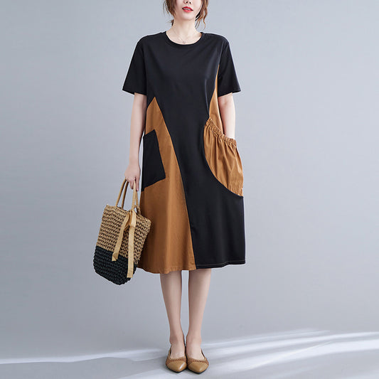 Vintage Short Sleeves Women Midi Dresses