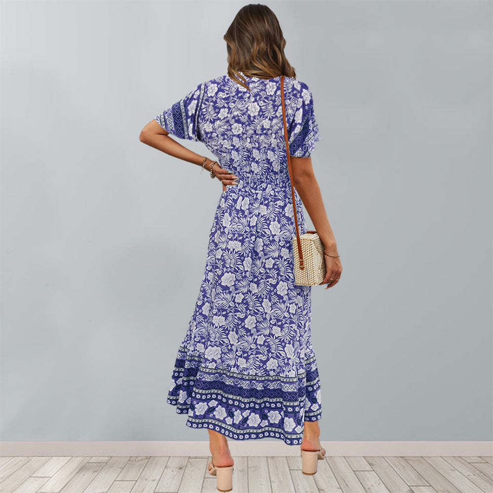 Vintage Cotton Summer Beach Long Dresses