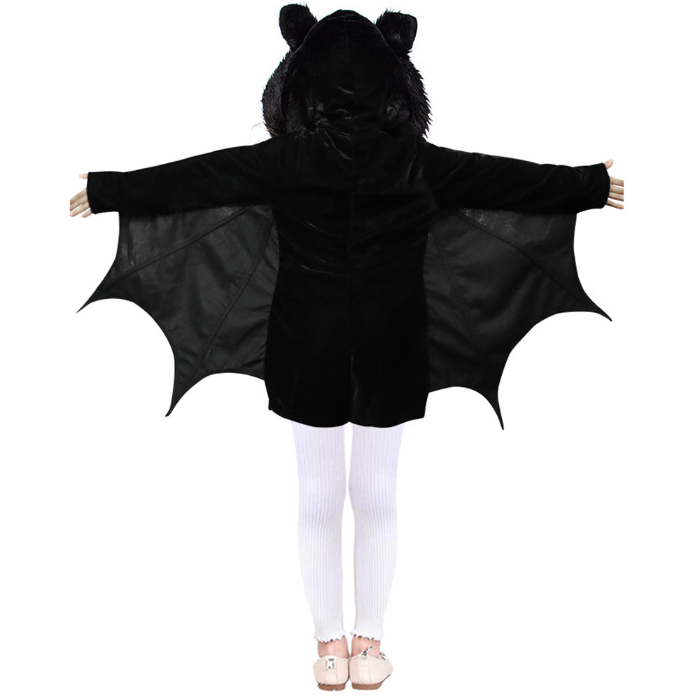Halloween Bat Design Cape Cosplay for Kids