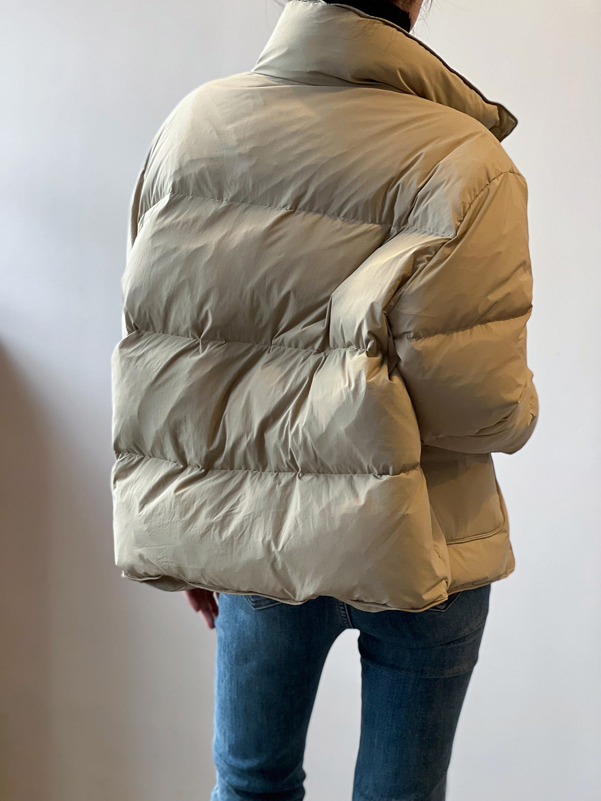 Winter Stand Collar Warm Cotton Short Coats for Women