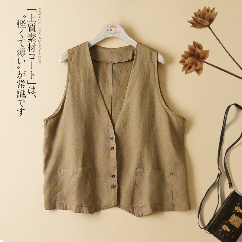 Summer Sleeveless Casual Women Vests