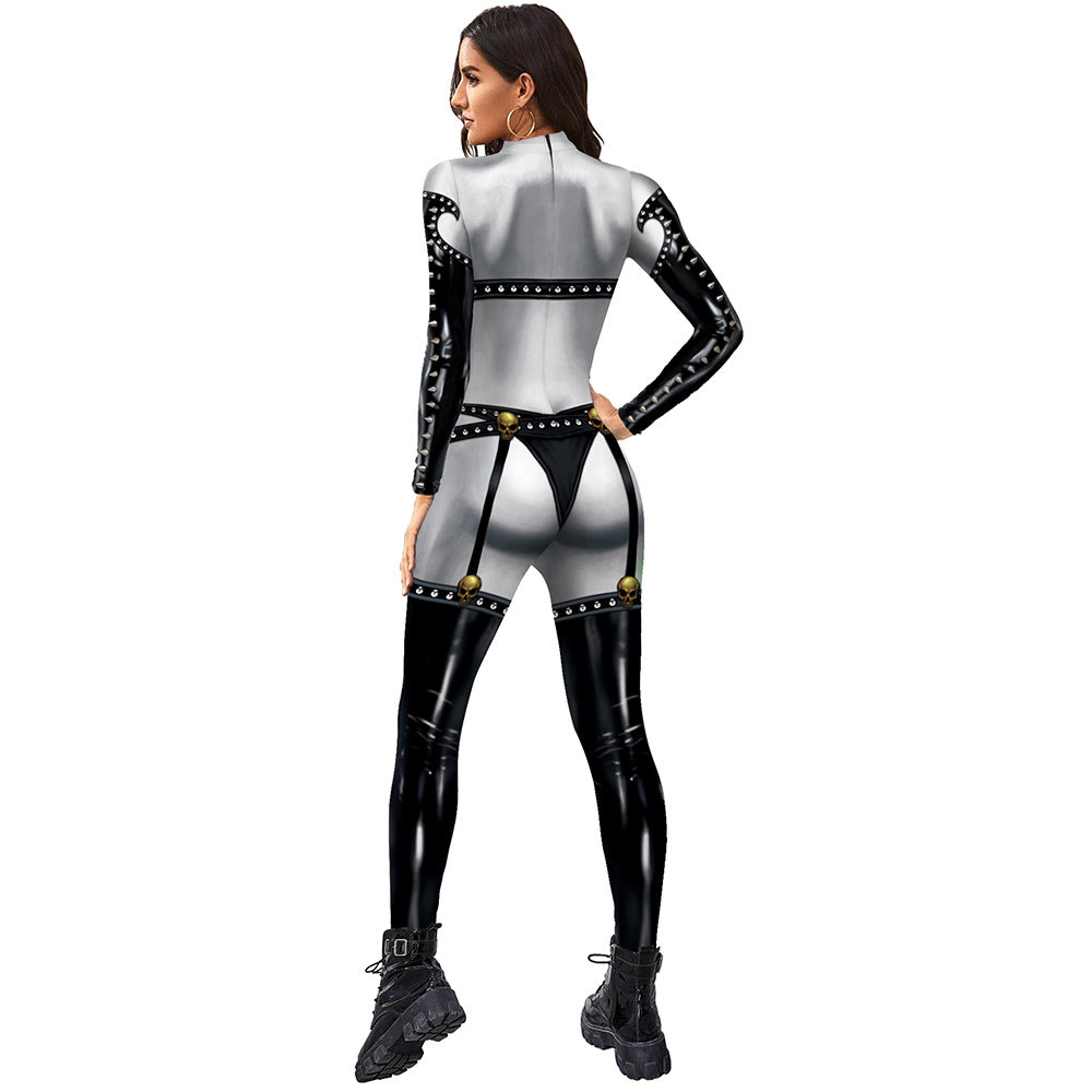 Halloween Lady Death Cosplay Long Sleeves Jumpsuits