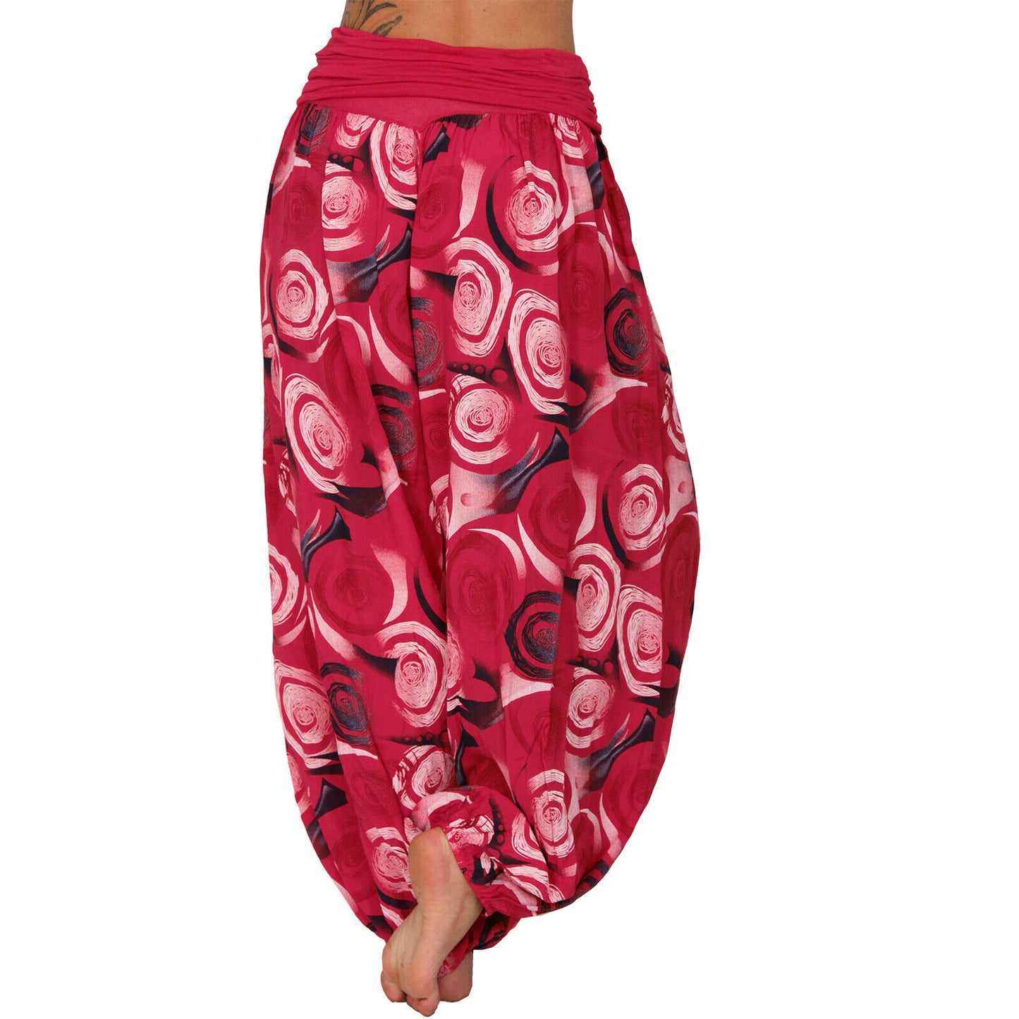 Casual Floral Print Women Harem Pants