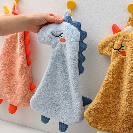 Lovely Dinosaur Design Fleece Washcloths