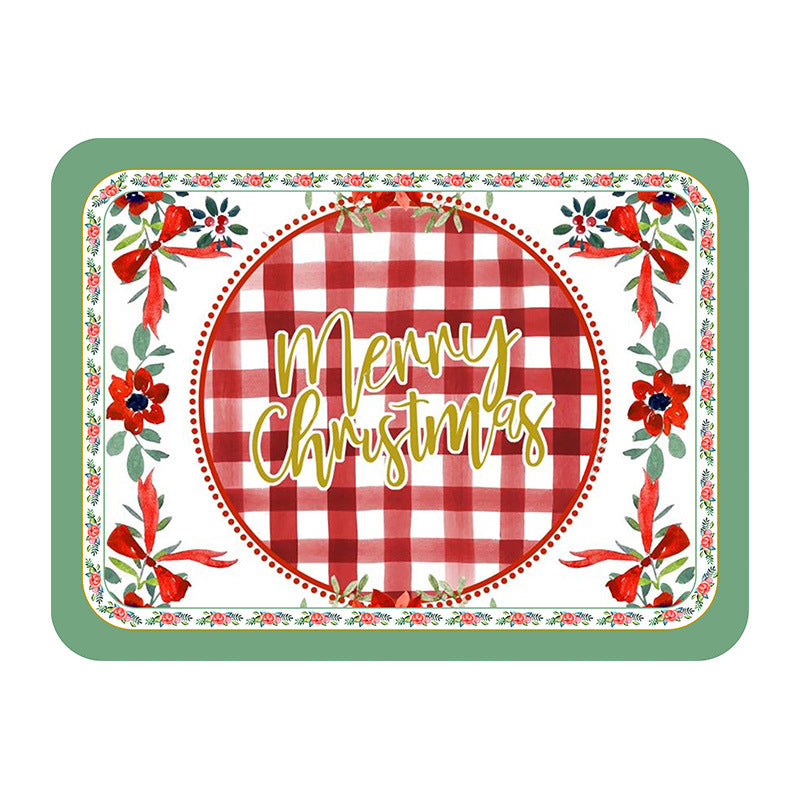 Merry Christmas Pu Leather Heat Insulation Table Mat