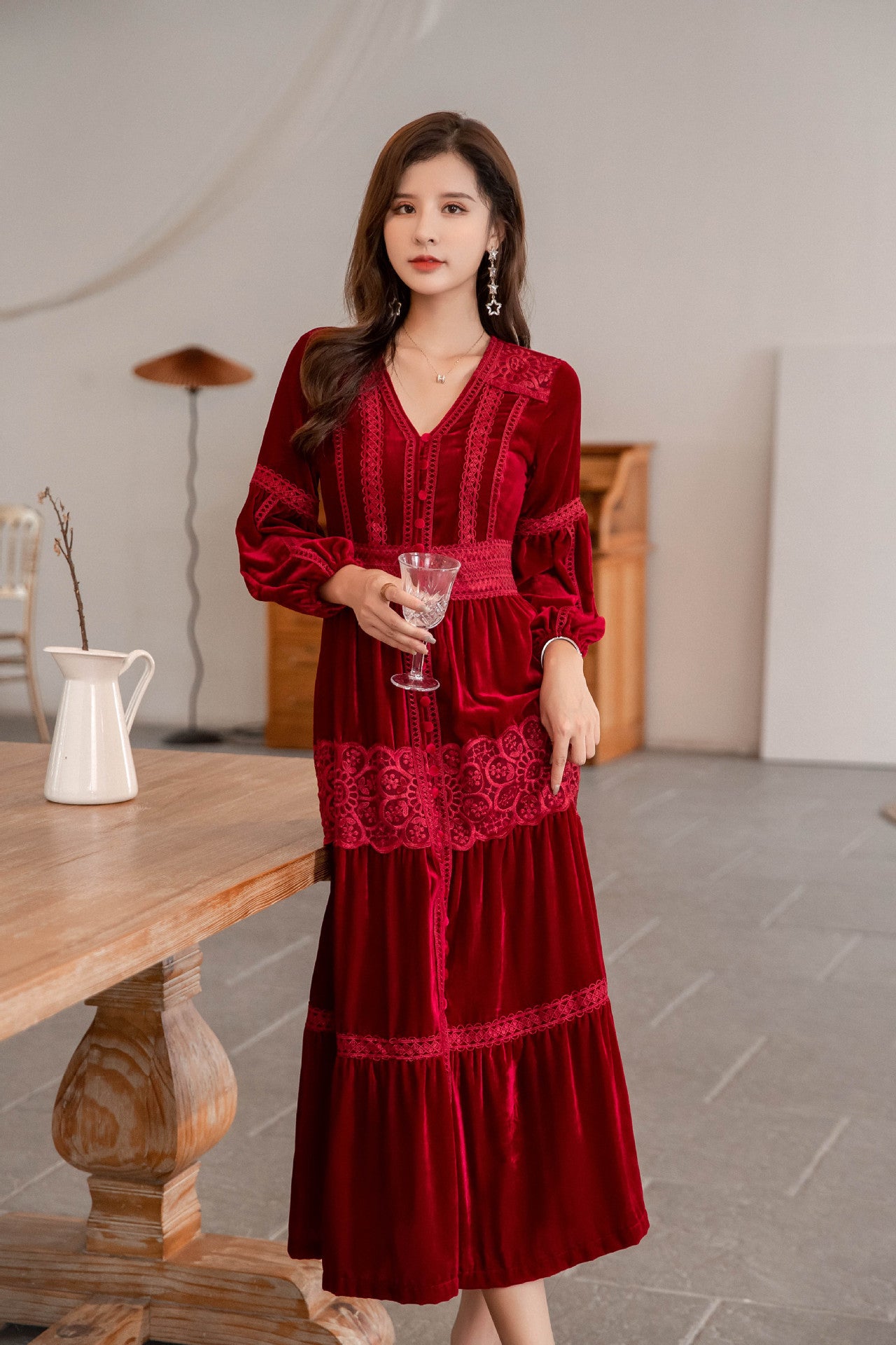 Vintage Long Sleeves Winter Dresses