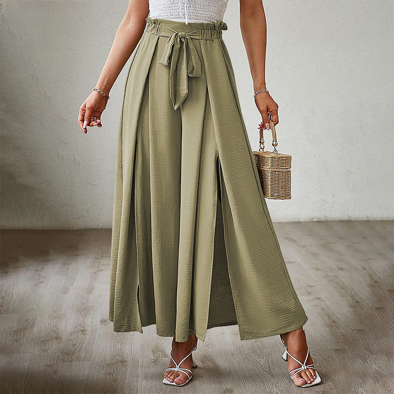 Summer High Waist Bowknot Women Pants