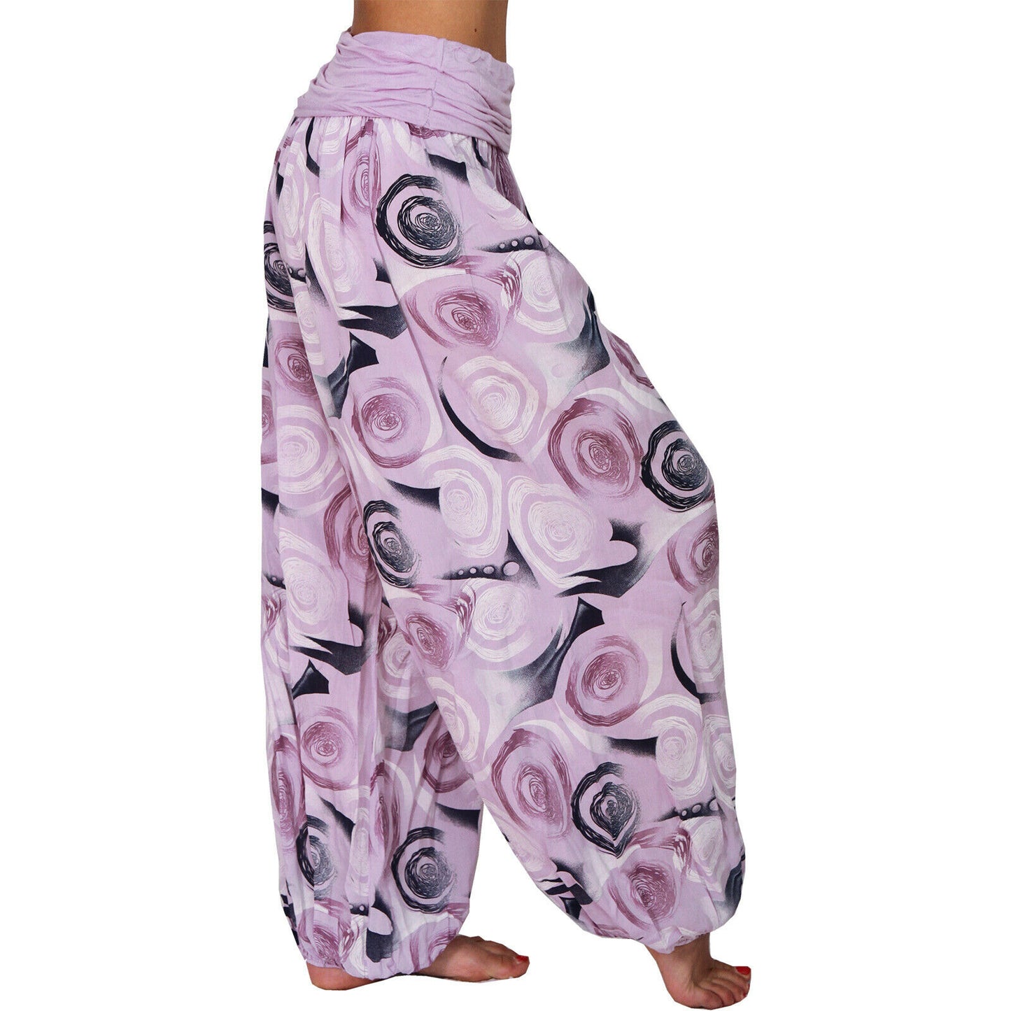 Casual Floral Print Women Harem Pants