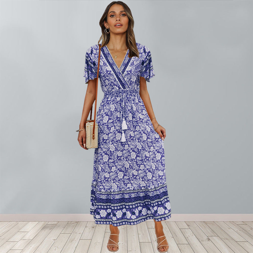 Vintage Cotton Summer Beach Long Dresses