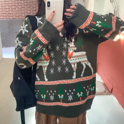 Christmas Elk Winter Knitting Hoody Sweaters