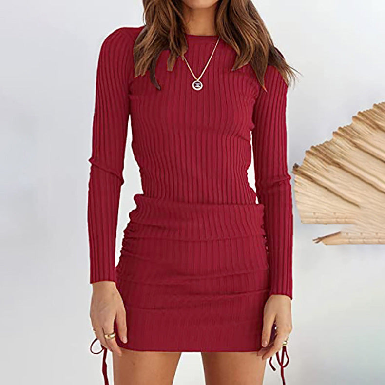 Sexy Long Sleeves Knitted Mini Bodycon Dresses