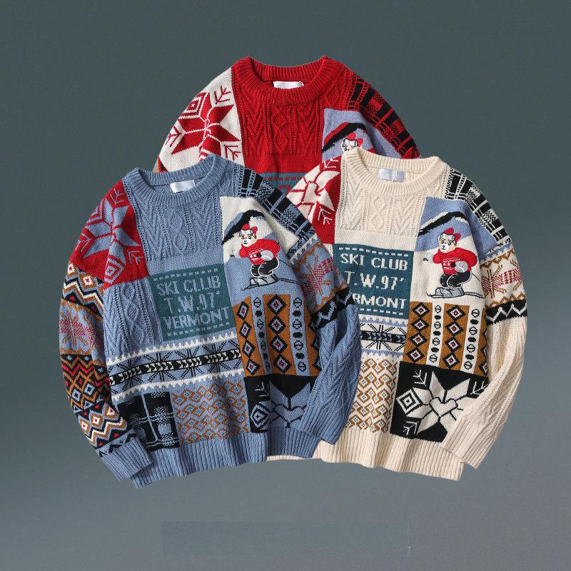 Winter Christmas Bear Casual Knitting Sweaters--Free Shipping at meselling99