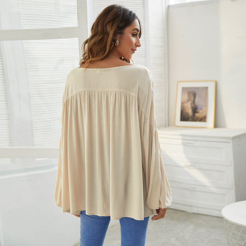Casual Simple Design Fall Blouses for Women