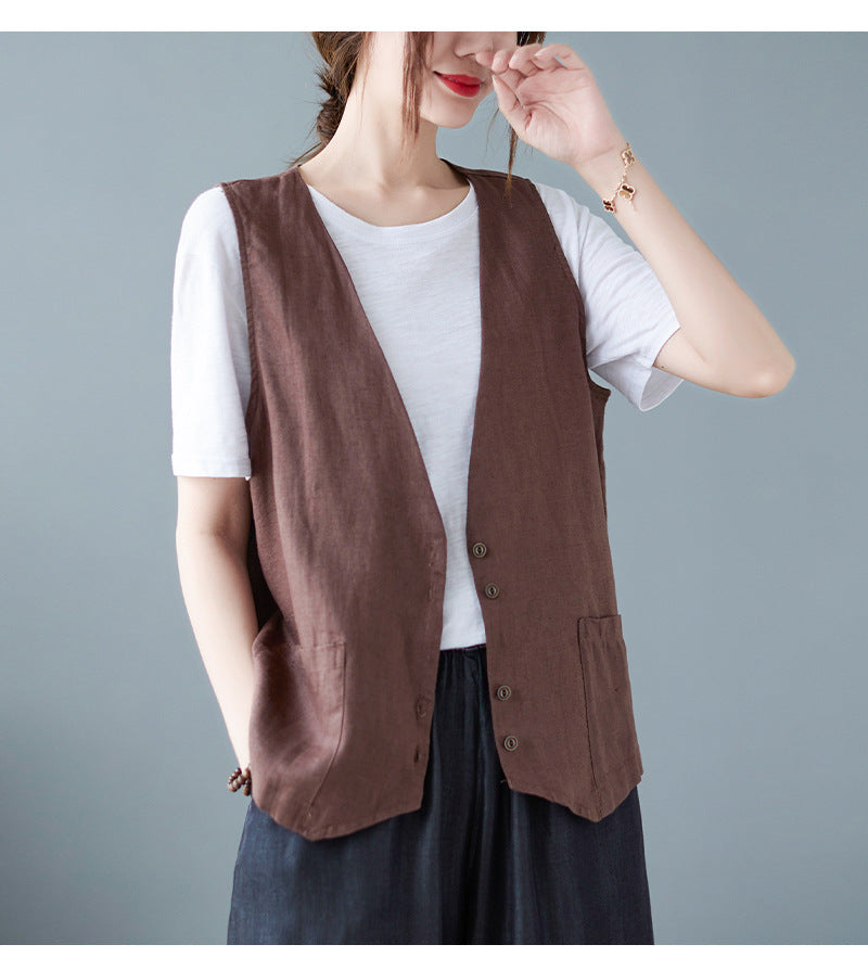 Summer Sleeveless Casual Women Vests