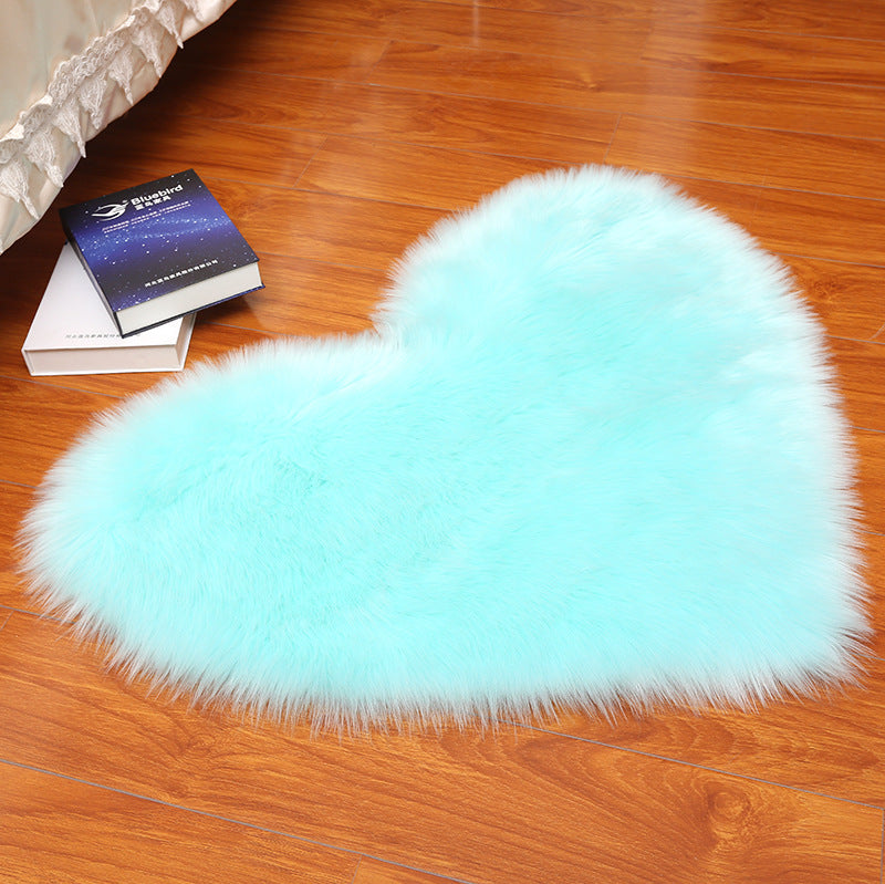 Heart Shaped Fluffy Area Rugs Bedroom Living Room Floor Mats for Home Decor