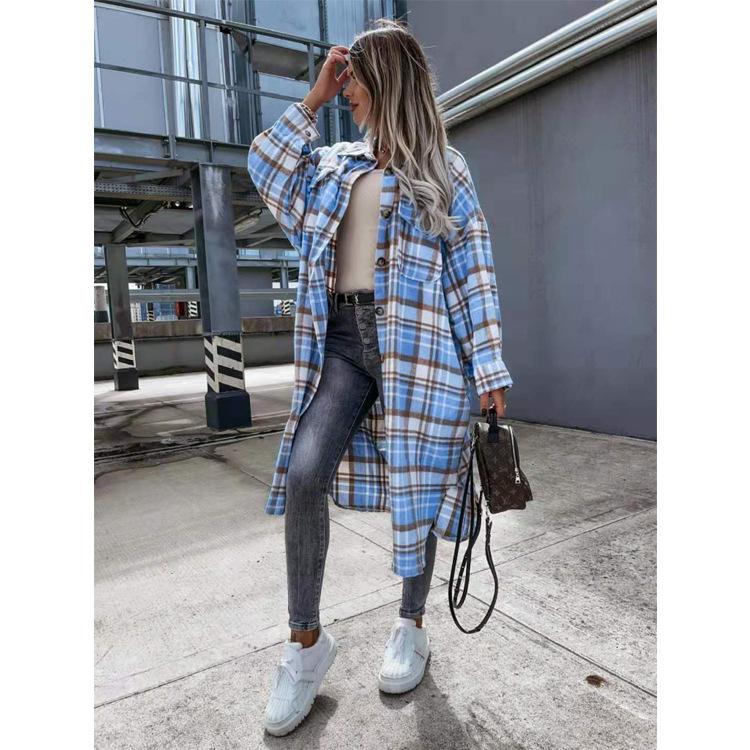 Women Casual Plaid Fall Long Sleeves Shirts