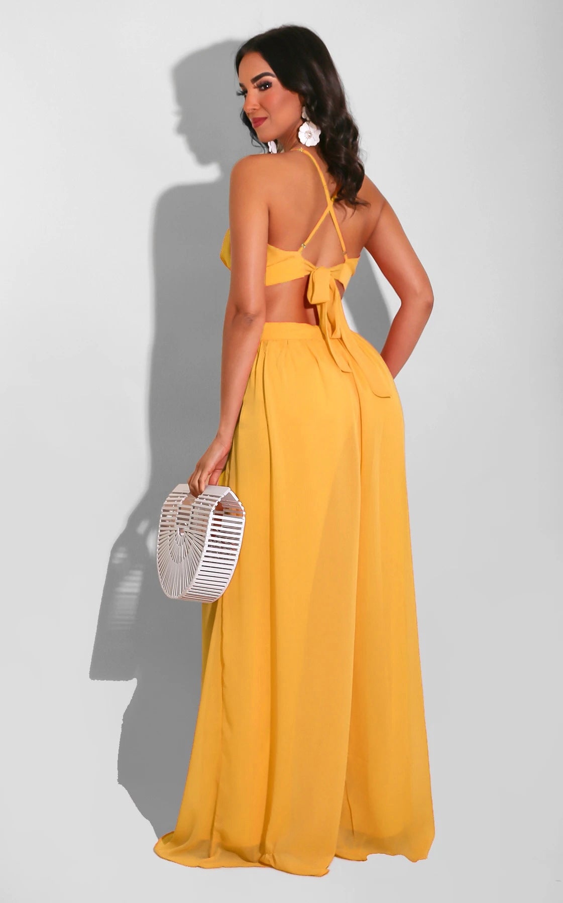 Sexy Chiffon Backless Women Jumpsuits