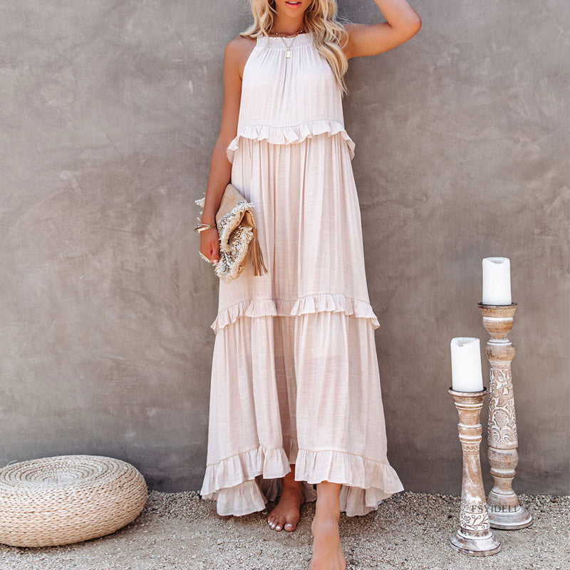 Summer Irregular Design Long Holiday Dresses