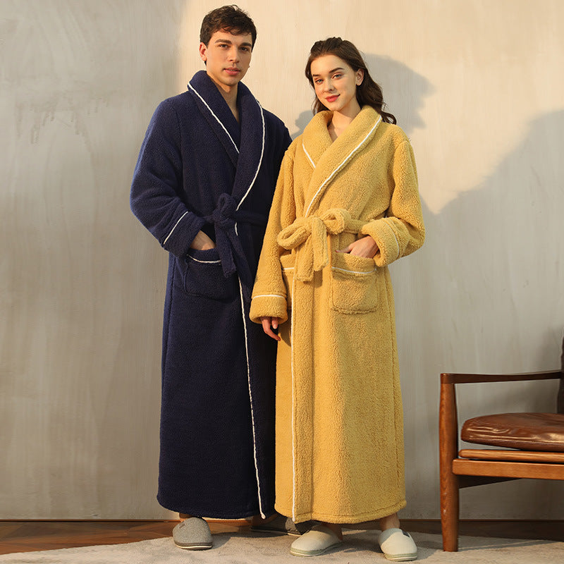 Luxury His-and-hers Winter Warm Sleepwear Robe