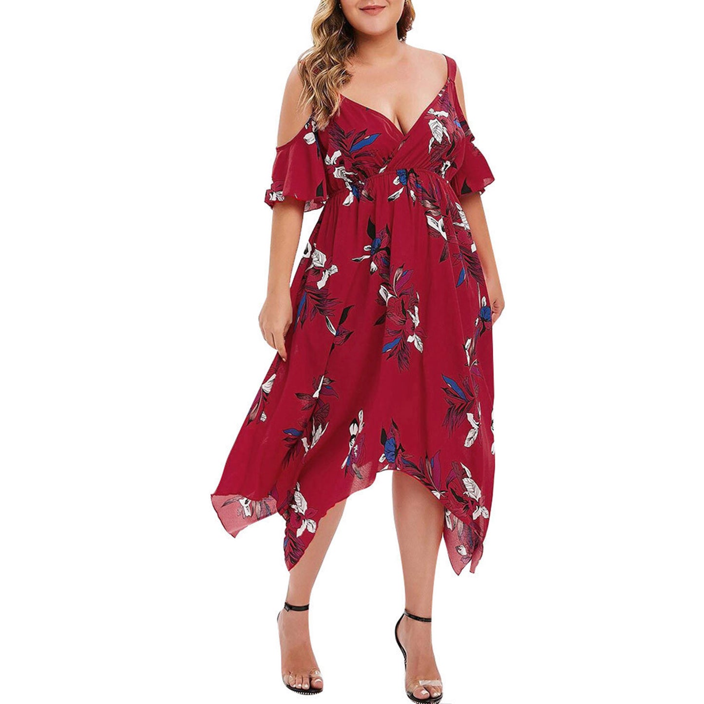 Summer Chiffon Women Plus Sizes Dresses