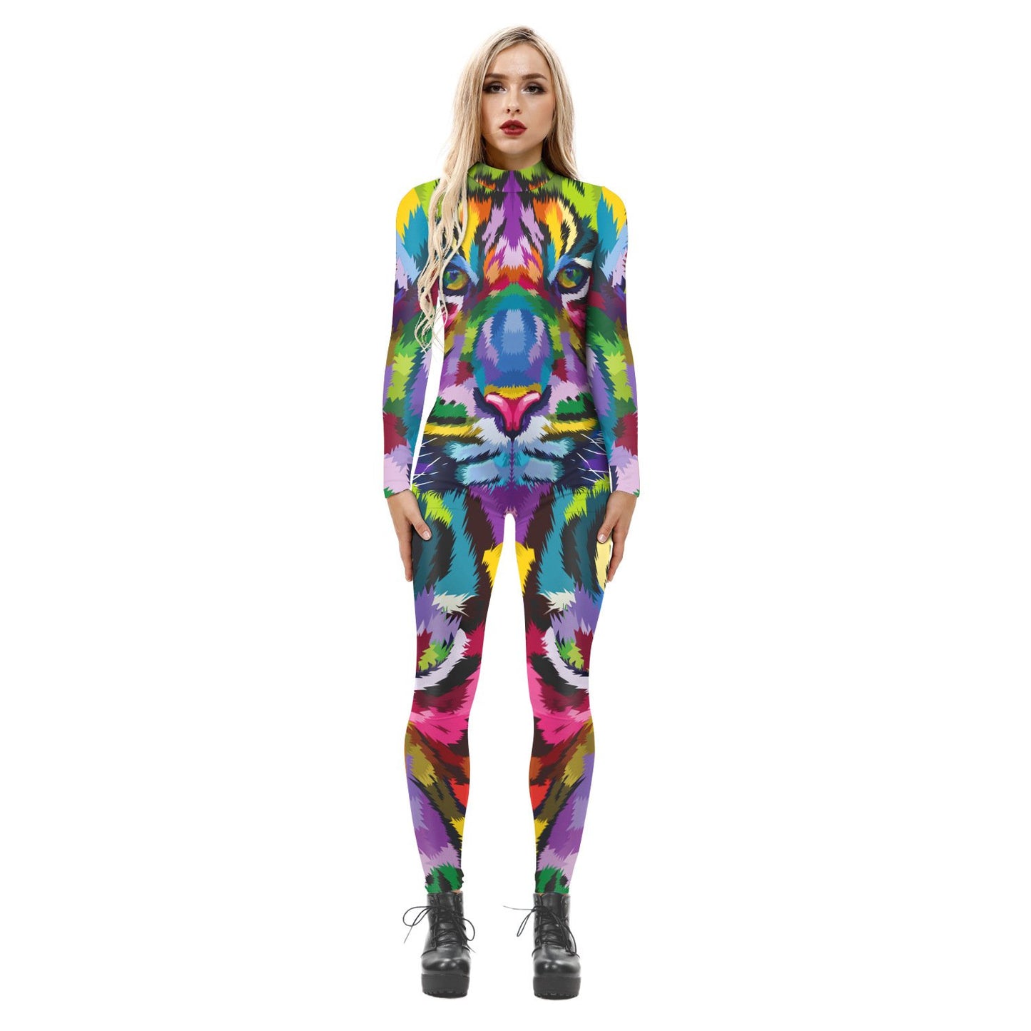 Happy Halloween Print Long Sleeves Jumpsuits Cosplay Costume