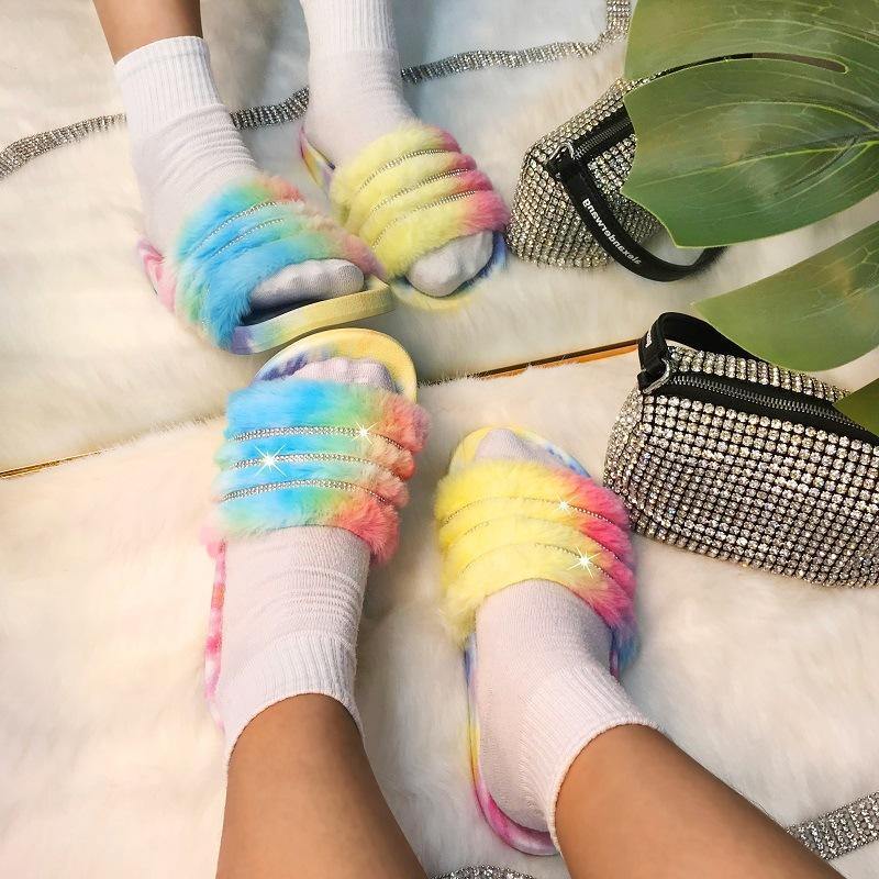 Fashion Women Colorful Flat Summer Slippers-STYLEGOING