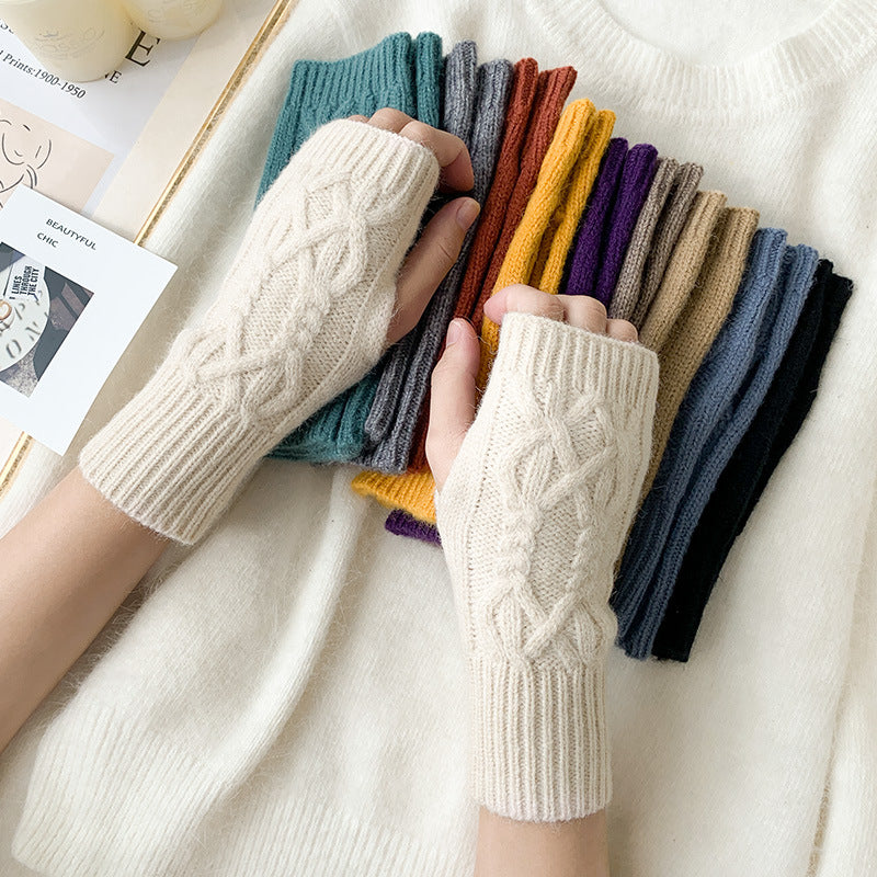 2 pairs/Set Winter Warm Knitted Gloves