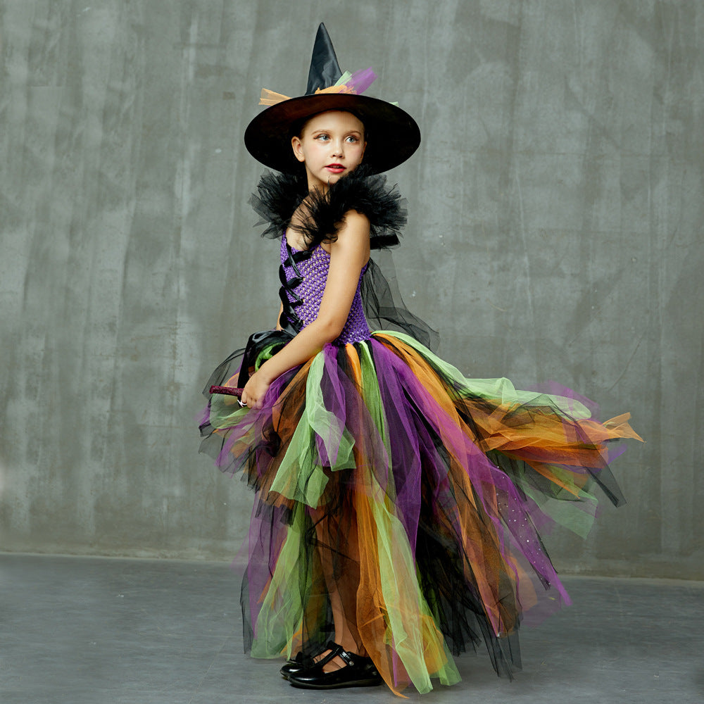 Halloween Tulle Witch Ball Dresses Cosplay