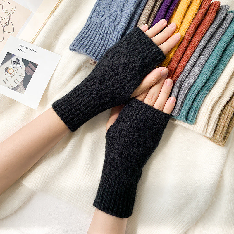 2 pairs/Set Winter Warm Knitted Gloves