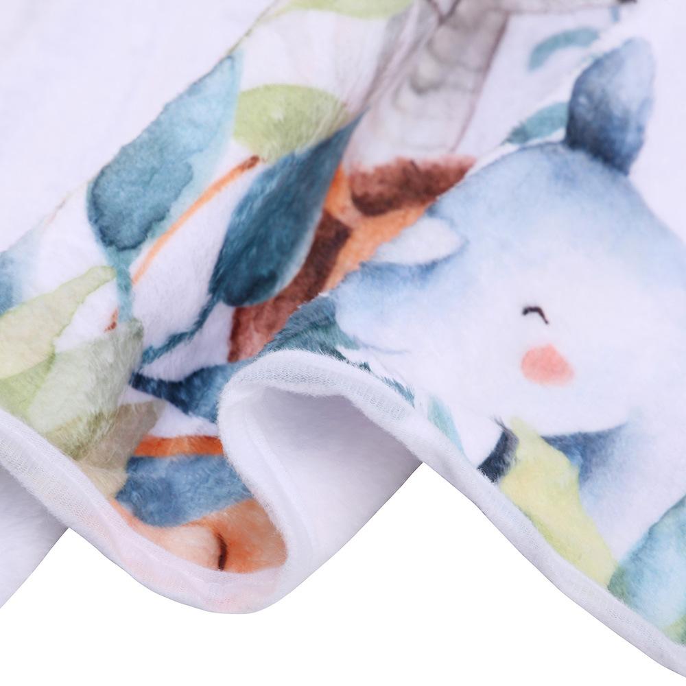 Animal Print Baby Milestone Fleece Blanket--Free Shipping at meselling99