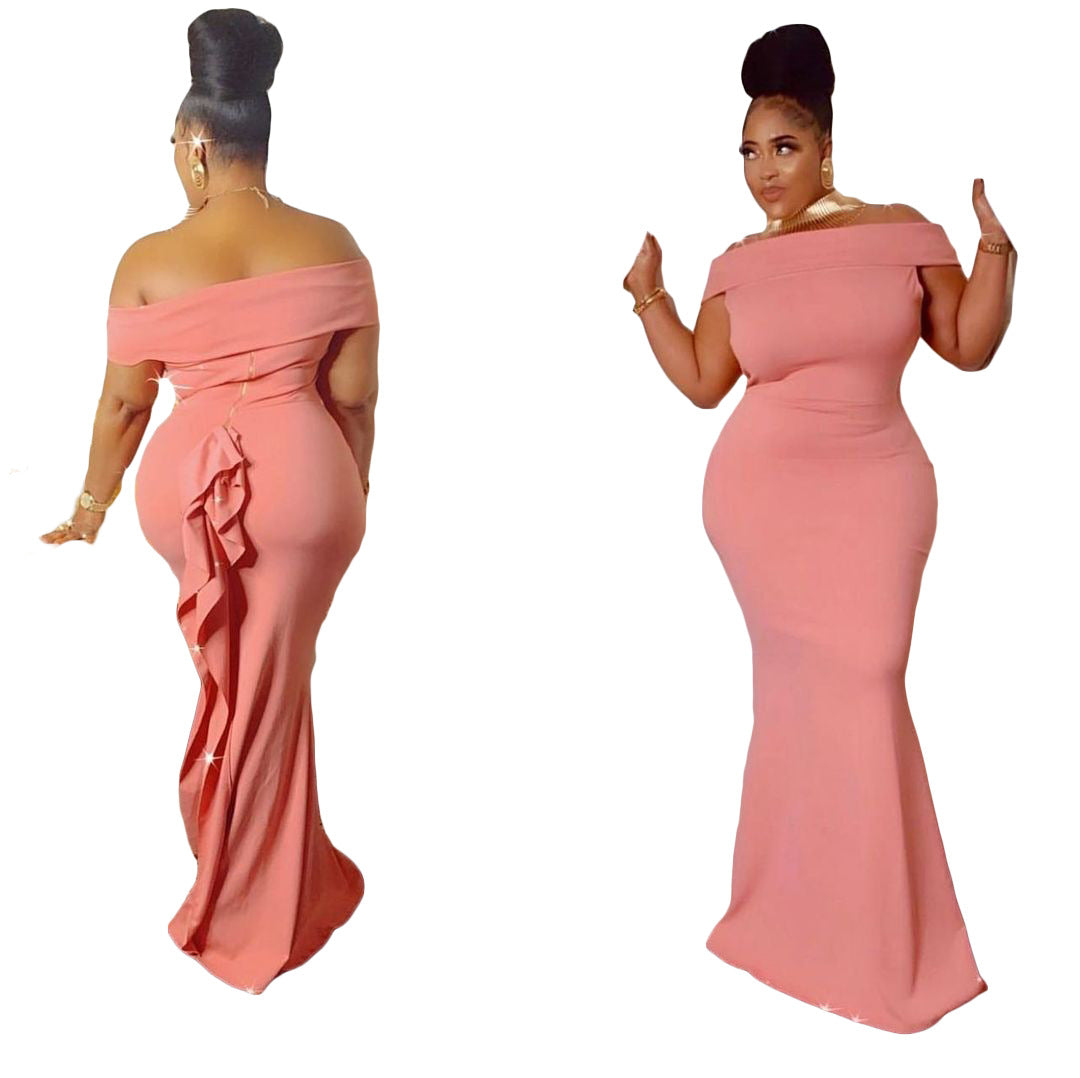 Off The Sholuder Plus Sizes Long Party Dresses for Women