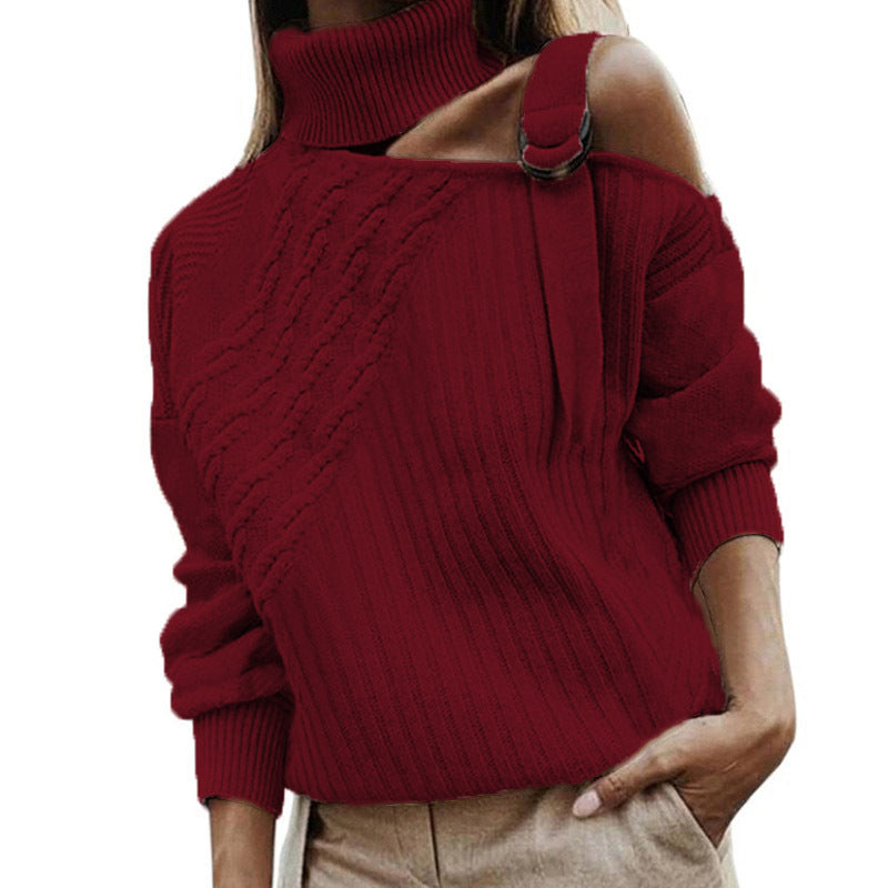 Casual Turtleneck Knitted Women Sweaters