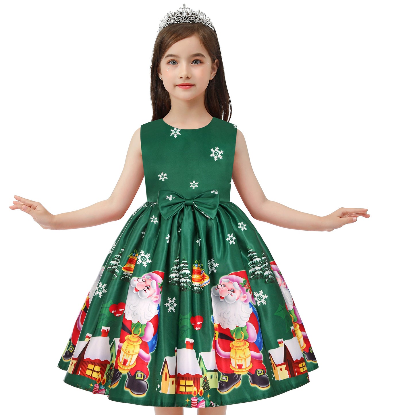 Merry Christmas Butterfly Kids Party Dresses
