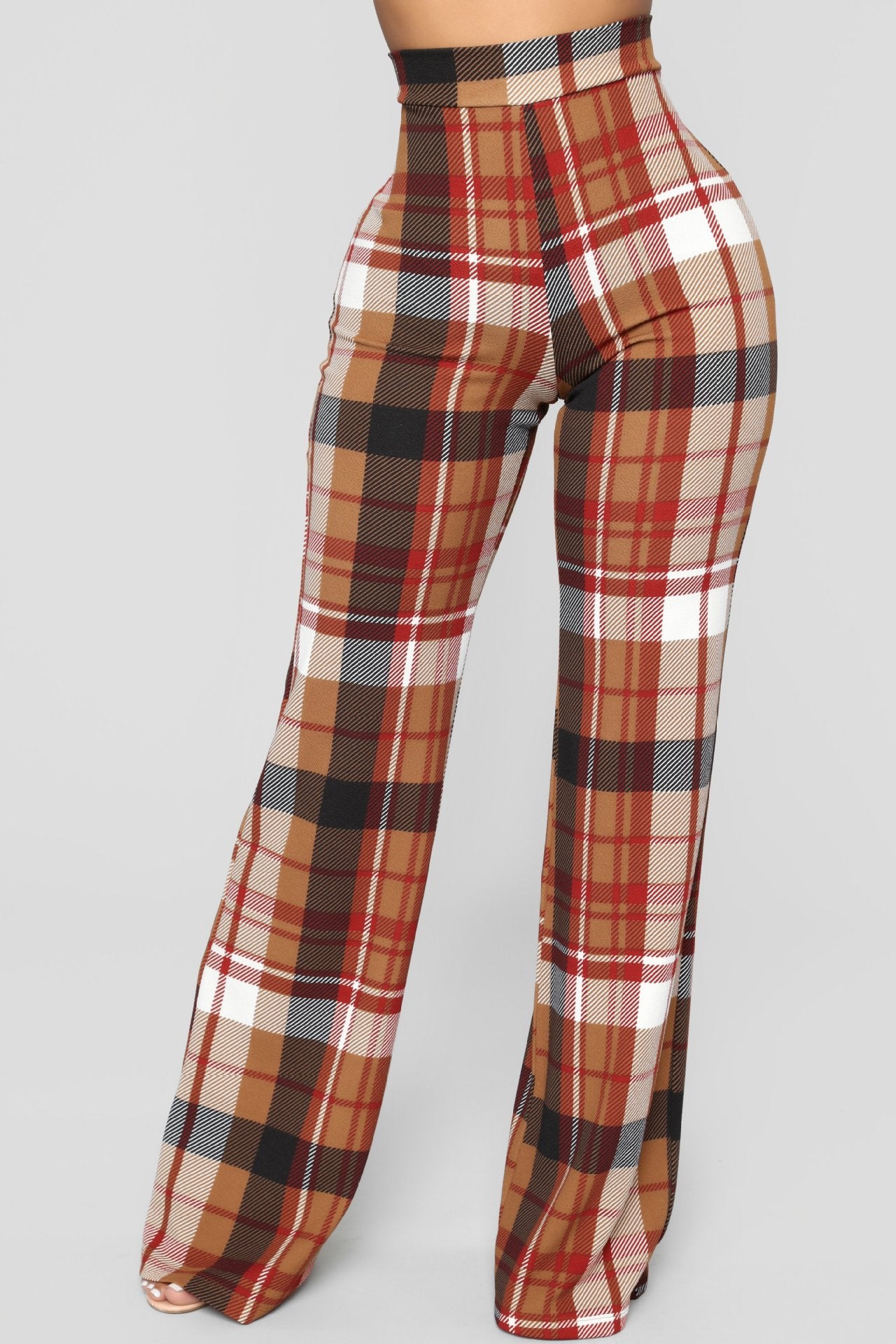 Women Plaid Casual Pants