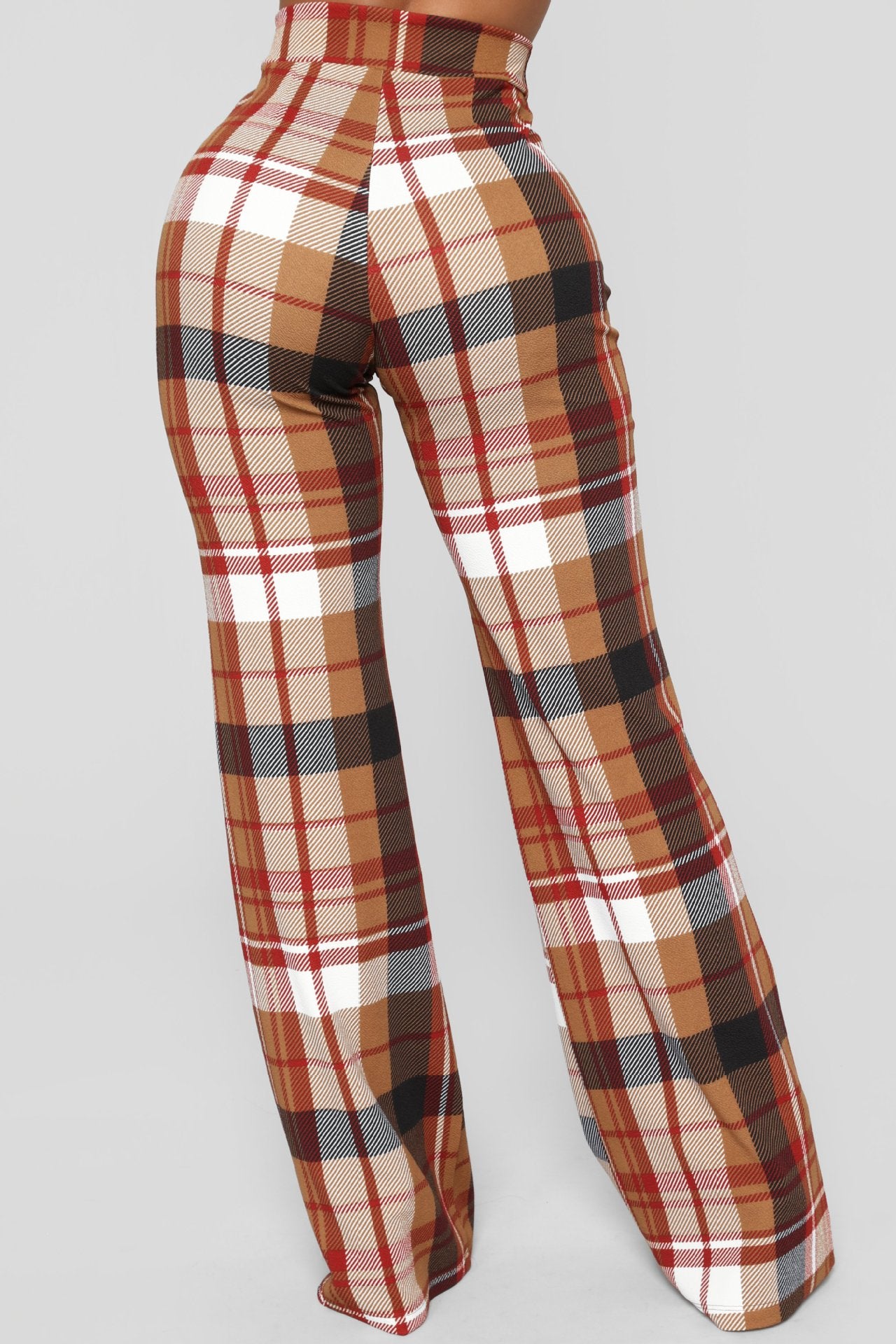 Women Plaid Casual Pants